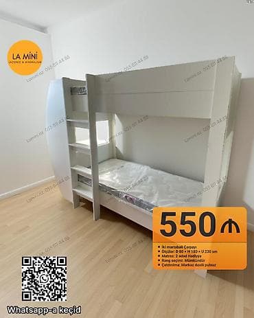 nerdivan satilir: İki mərtəbəli çarpayı – LA MiNi (Laconic & Minimalism) - Ölçülər — 1