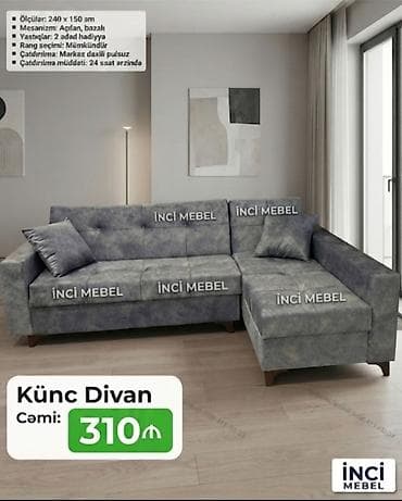 Divanlar: Künc divan, Yeni, Açılan, Bazalı, Parça, Şəhərdaxili pulsuz çatdırılma — 1