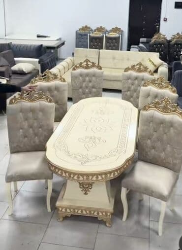 iran qaz peci: Qonaq otağı üçün, Açılmayan, Oval masa, 6 stul — 3