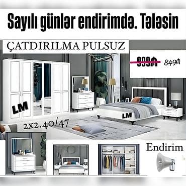 Ev üçün mebel: Yataq otagi dəsti Sifarişlə və yeni Qiymət : 849₼ Dəstə — 3
