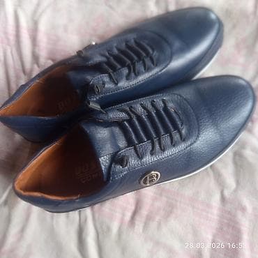 синие мужские туфли: Mavi rəngli kişi ayaqqabısı - Stil: gündəlik/klassik krossovka tipli — 2