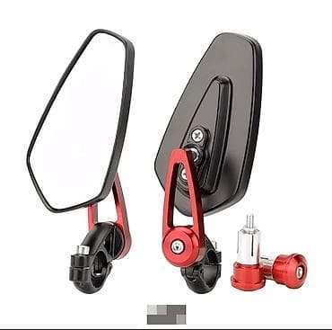 Aksesuarlar və tüninq: Motosiklet üçün universall sükan güzgüləri (cüt) - Geniş görünüş — 1