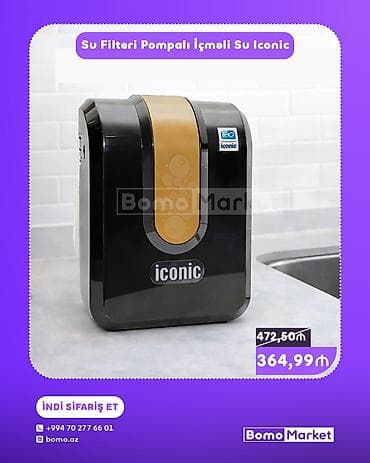 Su Filteri Pompali İçməli Su Iconic - Mətbəx üçün kompak tərtibatlı