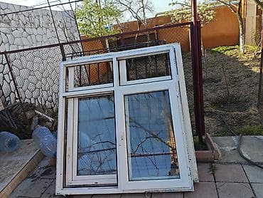 manqal toru: PVC plastik pəncərə dəsti - Material: ağ PVC profil - Şüşə: ikiqat — 3