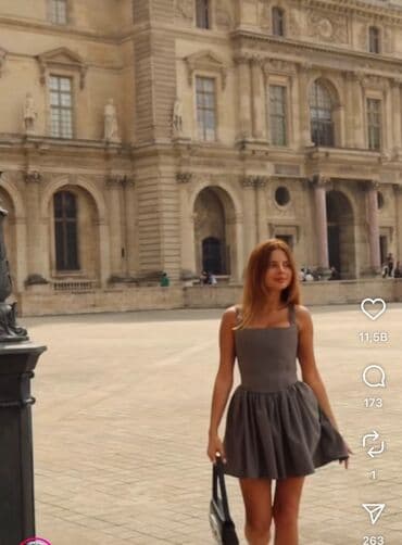 Zara qara don 150 azn alinibQısa ətəkli ziyafət/şəhər donu - Siluet