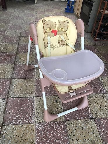 maşa i medved: Uşaq yemək stulu - Rəng: bej/çəhrayı tonlarda - Yumşaq süngərli — 1