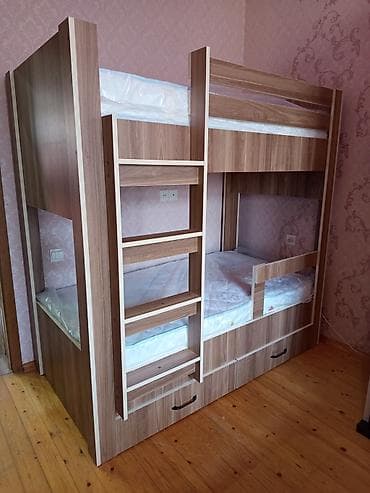 Oğlan və qız üçün, Yeni, Çarpayı, Matras ilə, Siyirməli, Laminat