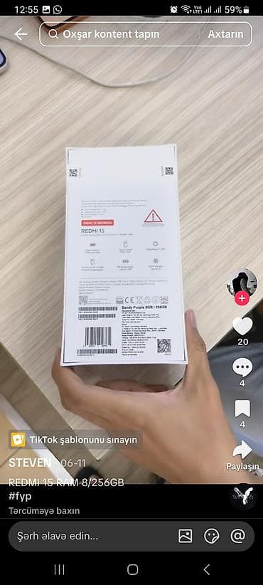 redmi not 8 ucuz: Redmi 256 GB, rəng - Qara, İki sim kartlı — 2