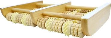 massager: Ayaqlar üçün taxta rolikli massajor (akupunktur effektli) ​Ağır iş — 2