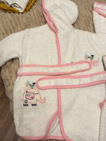 təzə doğulmuşlar üçün toxunma kombinzonlar: Xamam naboru 0-18 ay ucun, tezedi, istifade olunmayib, sadece — 2