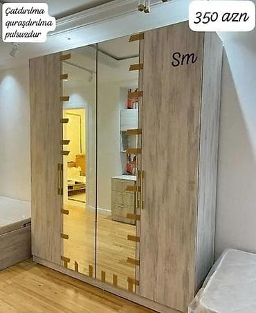 Mebel: 4 qapılı garderob şkafı Qiymət: 350 AZN Çatdırılma və — 1