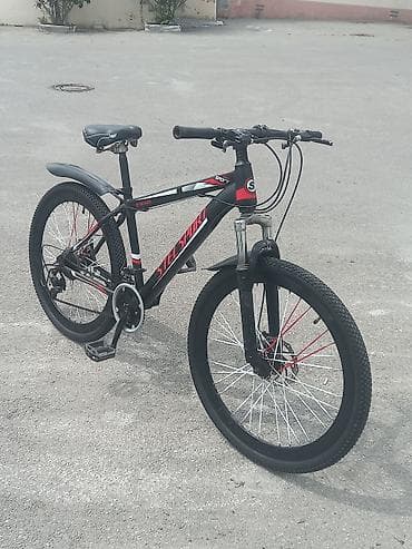 velosiped quba: STELSPORT çöl velosipedi - Gediş növü: dağ/şəhər - Rəng: qara-qırmızı — 5