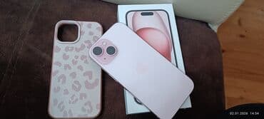 Mərmər effektli PVC panellər: IPhone 15, Çəhrayı — 1