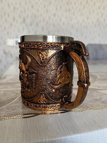 vesiqe qablari: Fincanlar, rəng - Qızılı, Metal, 1 əd — 3