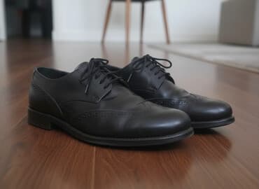 kicik dabanlı ayaqqabı: Kişi klassik ayaqqabıları - Rəng: qara temiz deri - Üst hissə — 1