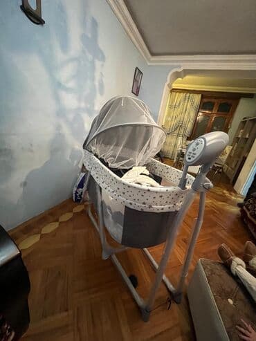 nəni: Elektrikli beşik/ayaqlı körpə beşiyi - Sallaq konstruksiyalı möhkəm — 1