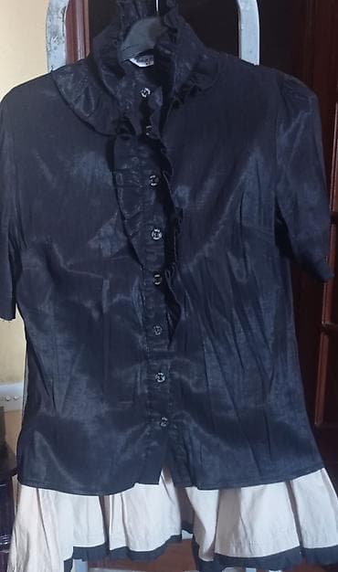 xonca desti: Qadın köynək və jaket dəsti - Parça: Parıltılı, atlas/parıltılı — 2