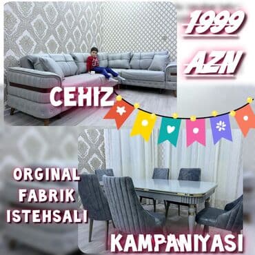 mətbəx stol stul islenmis: Yeni, Künc divan, Qonaq otağı üçün, Açılan — 1