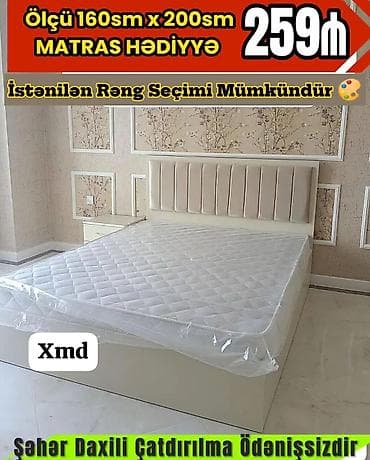 Мебель на заказ: Yataq dəsti – 160x200 sm • Rəng seçimi mümkündür (istənilən rəngdə — 1