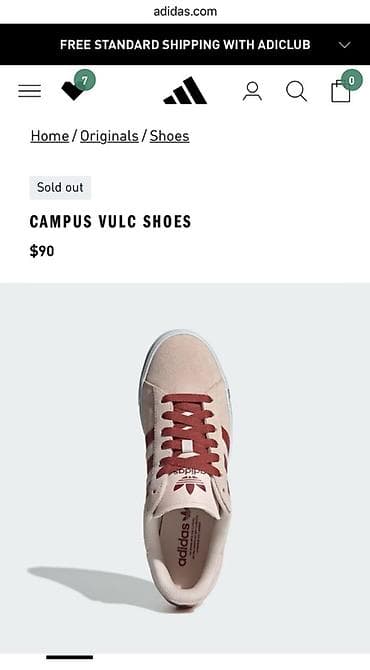 Məhsul: adidas Originals Campus Vulc Shoes Qutulu Heç geyinilməyib