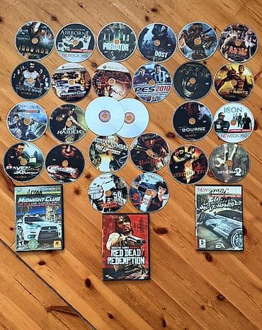 Cəmi 29 ədəd Xbox 360 diski və 2-3 ədəd PC (kompüter) oyunu var. •