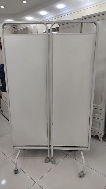 paravan: Tibbi/parikmaxer salonu üçün mobil paravan - 2 bölməli, metal — 1