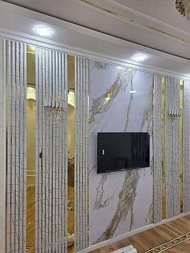 masaj edirem öz evimde: Mərmər teksturalı divar panelləri və kafel/parket tipli döşəmə — 2