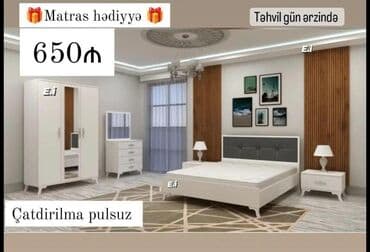 masa dəstləri: İkinəfərlik çarpayı, Komod, Azərbaycan, Yeni — 1