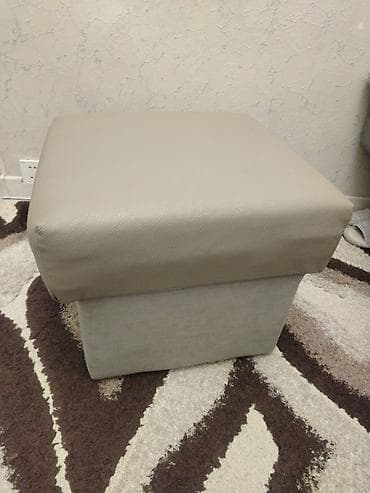 uşaq stullari: Pufik oturacaq, Süni dəri, rəng - Boz — 1