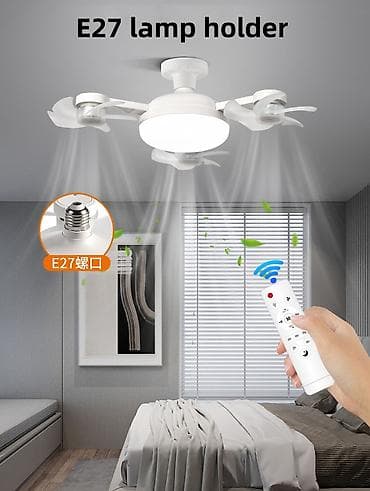 ventil: 3 Qanadlı 15 Pərli Pultlu Tavan sərinkeşi + LED Lampa 50W . ❄️ — 10