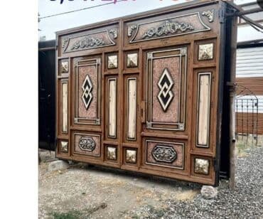 купить железные ворота: Железо Дворовые ворота, С дверью — 11