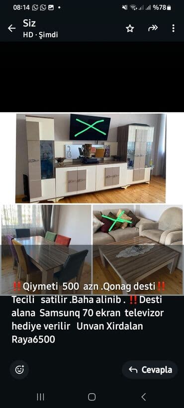 mətbəx stol stul islenmis: İşlənmiş, Masa və oturacaqlar, Jurnal masası, Divan, Kredit yoxdur — 1