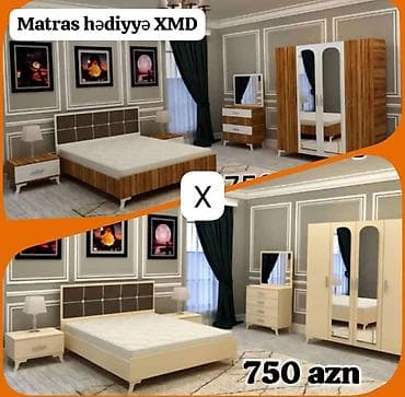 ayna qapi: Yataq otağı dəsti – 750 AZN Komplektə daxildir: - Çarpayı (iki — 1