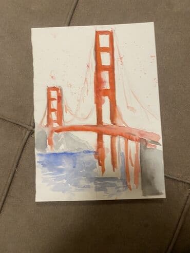 şirin dovşan şəkilləri: Dörd ədəd sulu boya rəsmləri. Birində vazada meyvələr və çiçəklər — 3