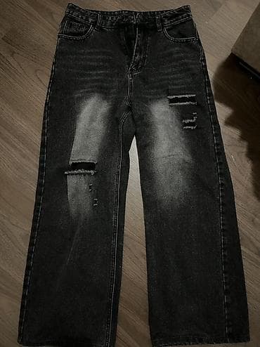 Qadın/Unisex cins şalvarlar – 3 model bir yerdə 1) Geniş kəsimli — 1