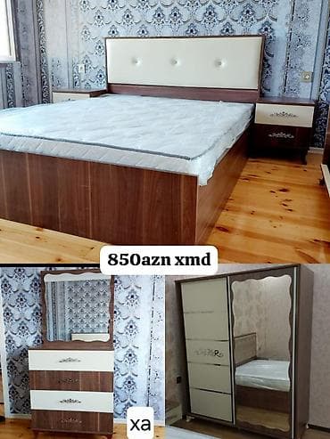 mebel alemi: Yataq otağı mebel dəsti Komplekt: - İki nəfərlik çarpayı (yumşaq — 1