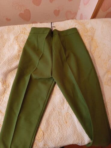 женские зеленые юбки: Брюки, S, цвет - Зеленый — 2