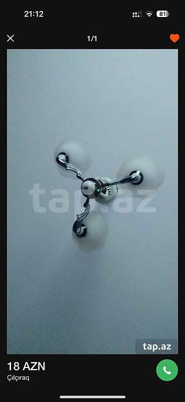 asma tavan: Çılçıraq, 4 lampa, Şüşə — 1