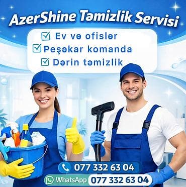 Təmizlik | Ofislər, Mənzillər, Evlər | Ümumi təmizlik, Gündəlik təmizlik, Təmirdən sonra təmizlik lalafo.az -da Təmizlik | Ofislər, Mənzillər, Evlər | Ümumi təmizlik, Gündəlik təmizlik, Təmirdən sonra təmizlik