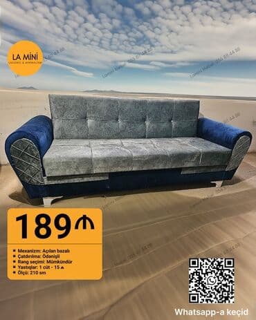 2 əl divan: Divan, Yeni, Açılan, Bazalı, Parça, Ödənişli çatdırılma — 1