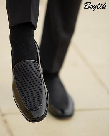 ayaqqabı kisi: Baylik kişi loaferləri - Rəng: qara, parlaq üst səth - Dizayn: üst — 1