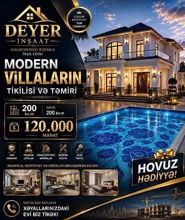 Dəyər İnşaat – Modern villaların tikintisi və təmiri - Sahə: 200 kv.m