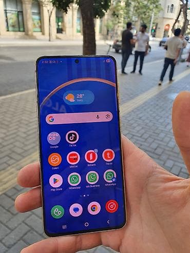samsung c: Samsung Galaxy S21, 256 GB, rəng - Göy, Simsiz şarj — 1