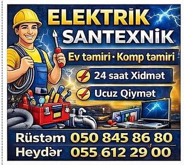elektrik tester: Elektrik və santexnik xidmətləri - Ev təmiri və kombi təmiri - 24 — 1