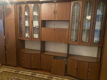 Qonaq otağı üçün iri modular divar dolabı - Material: ağac teksturalı