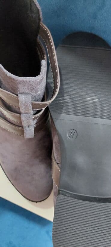 qiz ucun botlar: Ölçü: 38, rəng - Boz, Yeni — 6