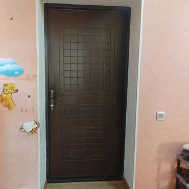 сейфовая входная дверь: Metall giriş qapısı - Rəng: tünd qəhvəyi - Material: metal — 2