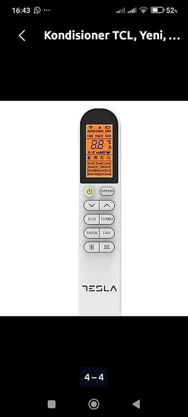 havalandirma peri: Tesla divar tipli kondisioner - Marka/model: Tesla (split, divar — 4