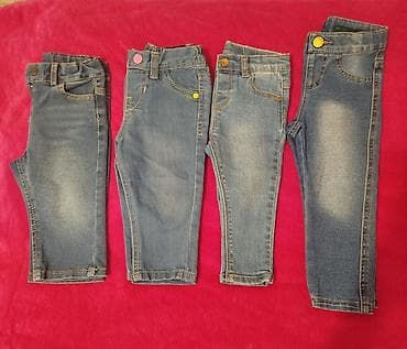 Джинсы и брюки: Uşaq cins şalvarları dəsti - Ümumi say: 12 ədəd - Növlər: dar/skinny — 5