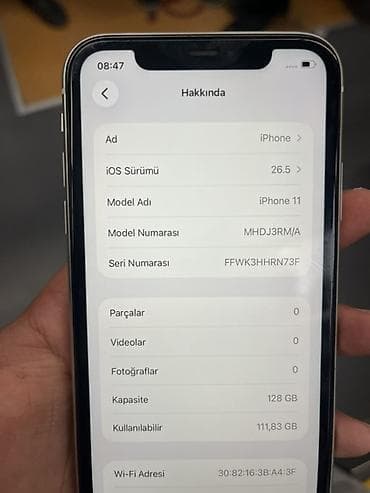 qara ekran sekli: IPhone 11, 128 GB, Ağ, Face ID — 4